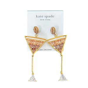 Kate Spade Shaken And Brewed Statement Earrings NWT Espresso Martini Earrings
